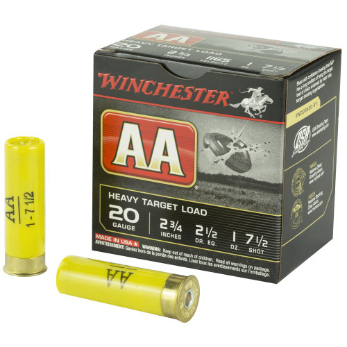 Winchester Ammunition AA Target - 20 Gauge 2.75", #7.5, Shotshell, 25-Round Box