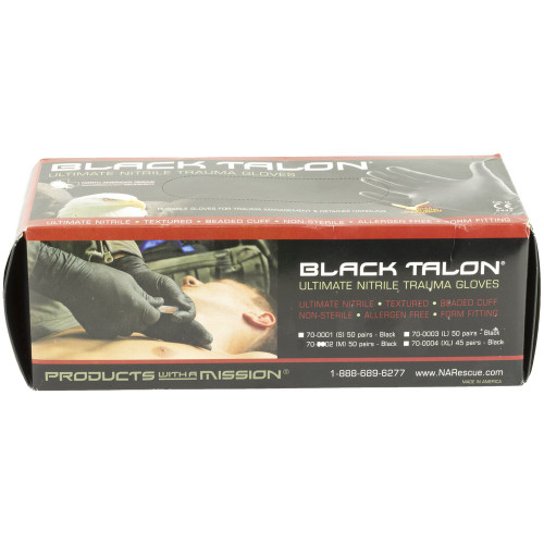 North American Rescue Talon Gloves - Medical, Medium, Black