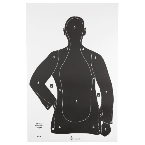 Action Target B-21E, Black Paper Target, 23"x35", 100 Per Box
