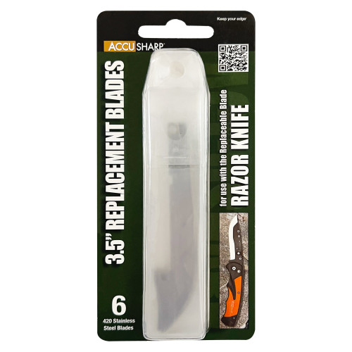 AccuSharp Razor Knife - Blades, Plain, Silver