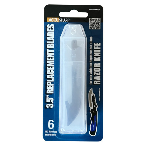 AccuSharp Razor Knife - Blades, Plain, Silver