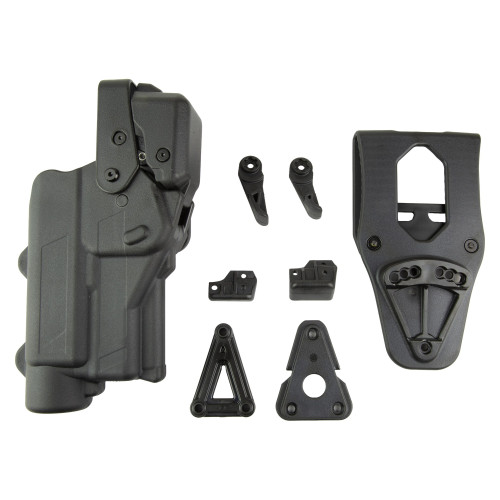 Rapid Force - Duty Holster, Fits Glock 19 with Light, Right Hand, Black