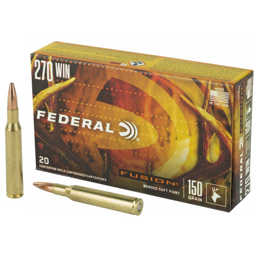 Federal Fusion - 270 Winchester, 150Gr, Boat Tail, 20-Round Box