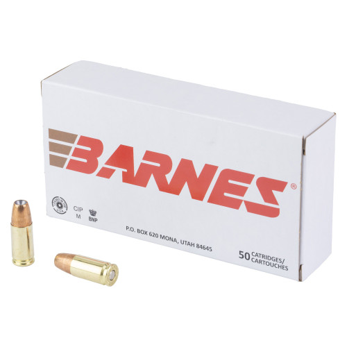 Barnes DEFENSE JHP - 9MM, 115Gr, Hollow Point, 20-Round Box