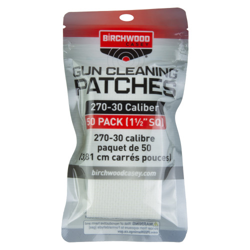 Birchwood Casey Patches, .270-.30 Caliber, 1 1/2" Square, 50 Pack