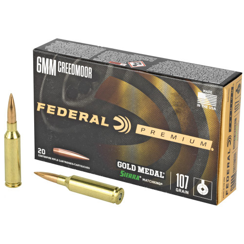 Federal Premium - 6MM Creedmoor, 107Gr, Hollow Point, 20-Round Box