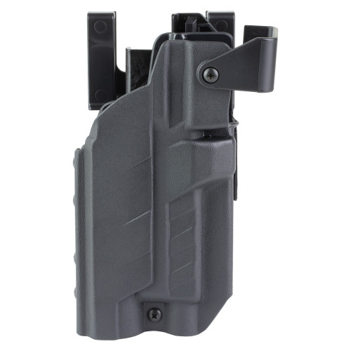 BlackPoint Tactical Enhanced Duty Holster - Light - Outside Waistband Holster, Fits GLOCK 17 with Light, Right Hand, Black