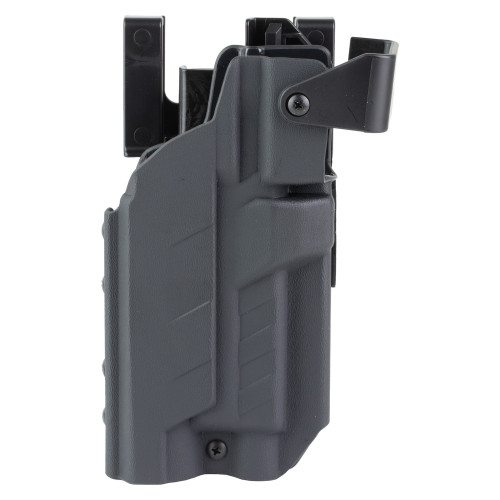 BlackPoint Tactical Slick Duty Light Holster with - Outside Waistband Holster, Fits GLOCK 17 with Light, Right Hand, Black