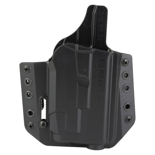 Bravo Concealment BCA Light Bearing - Outside Waistband Holster, Fits Glock 19, Right Hand, Black