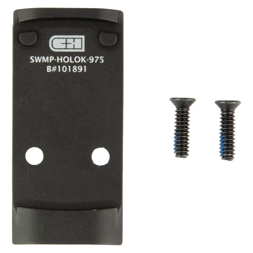 C&H Precision Optic Mounting Plate, Fits Smith & Wesson M2.0 C.O.R.E., Holosun 407K/507K, Trijicon RMSc, Vortex Defender CCW & C&H EDC/EDC Enclosed, Anodized Finish, Black