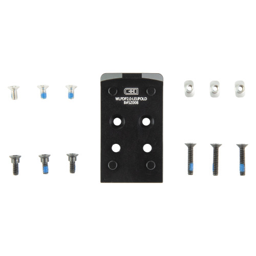 C&H Precision Optic Mounting Plate, Fits Walther PDP 2.0 to Leupold Delta Point Pro and EOTech EFLX, Anodized Finish, Black