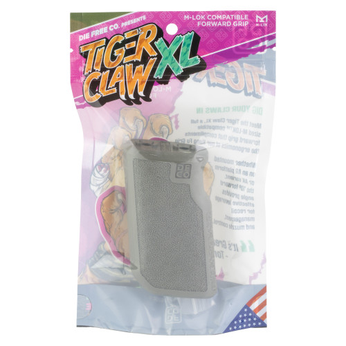 Die Free Co Tiger Claw XL - Foregrip, Fits M-LOK, Olive Drab Green