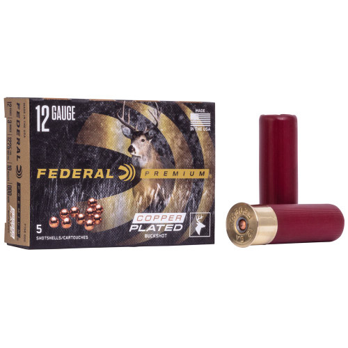 Federal Premium - 12 Gauge 3", 000 Buck, Buckshot, 5-Round Box