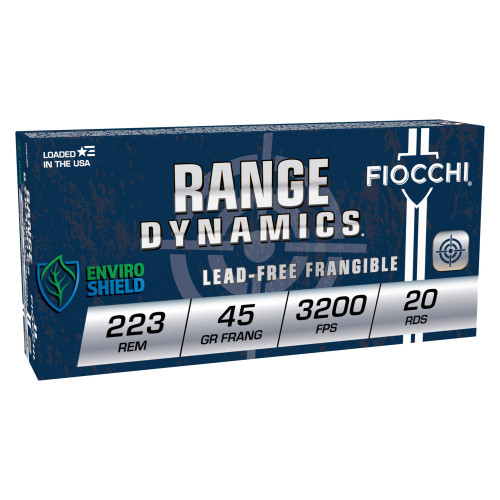 Fiocchi Ammunition Range Dynamics - 223 Remington, 45Gr, Frangible, 20-Round Box