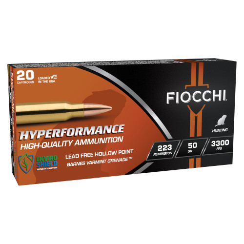 Fiocchi Ammunition Hyperformance - 223 Remington, 50Gr, Hollow Point, 20-Round Box