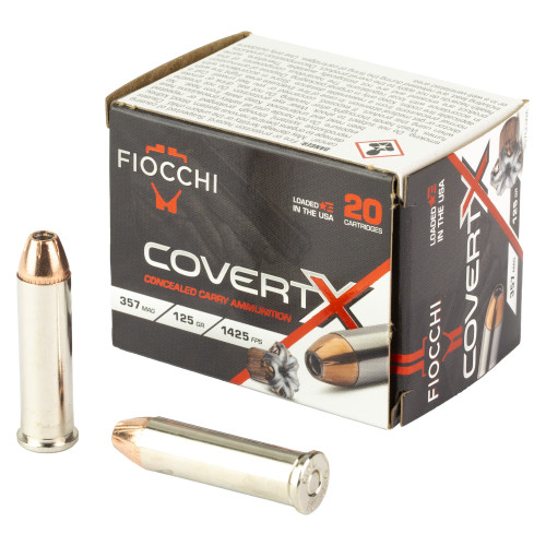 Fiocchi Ammunition COVERT X - 357 Magnum, 125Gr, Hollow Point, 20-Round Box