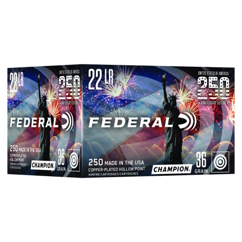Federal Champion - 22 LR, 36Gr, Copper, 250-Round Box