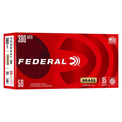 Federal Champion - 380 ACP, 95Gr, Full Metal Jacket, 50-Round Box