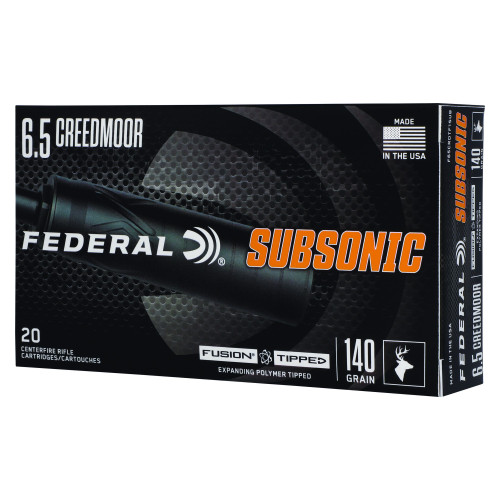 Federal Fusion Tipped - 6.5 Creedmoor, 140Gr, Polymer Tip, 20-Round Box
