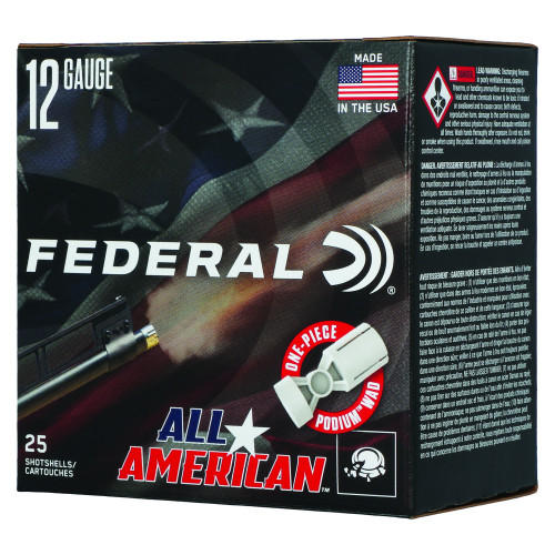Federal All American - 12 Gauge 2.75", #7.5, Partition, 25-Round Box