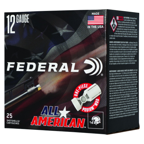 Federal All American - 12 Gauge 2.75", #8, Partition, 25-Round Box