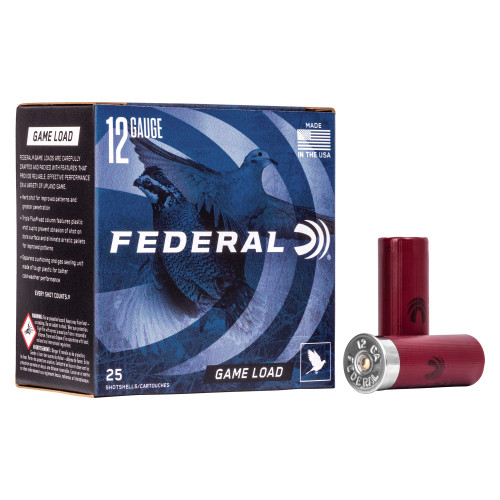 Federal Game Load - 12 Gauge 2.75", #8, Shotshell, 25-Round Box