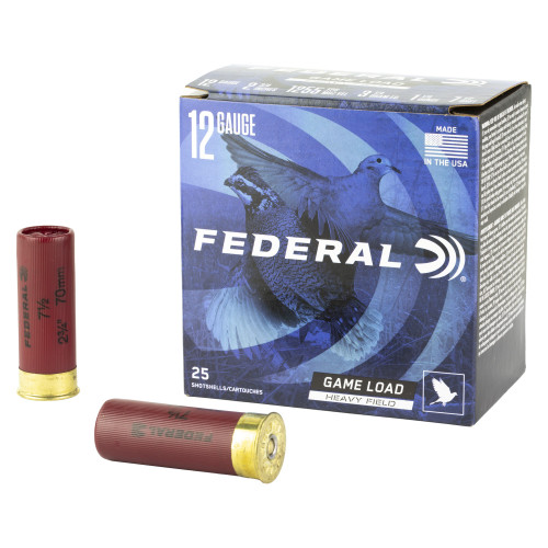 Federal Game Load - 12 Gauge 2.75", #7.5, Shot, 25-Round Box