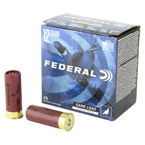 Federal Game Load - 12 Gauge 2.75", #6, Shot, 25-Round Box