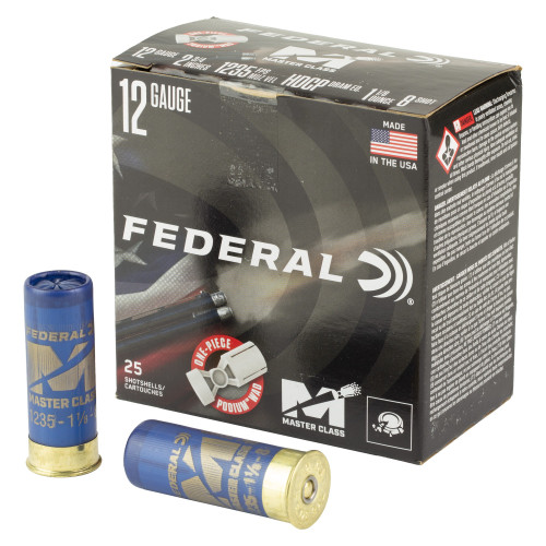 Federal Master Class - 12 Gauge 2.75", #8, Shotshell, 25-Round Box