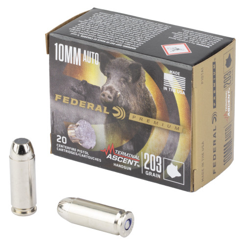 Federal Terminal Ascent - 10MM, 203Gr, Hollow Point, 20-Round Box
