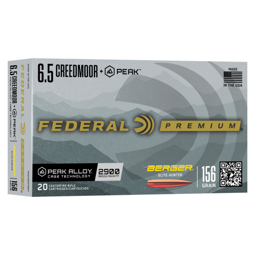 Federal - 6.5 Creedmoor, 156Gr, Berger Elite Hunter, 20-Round Box