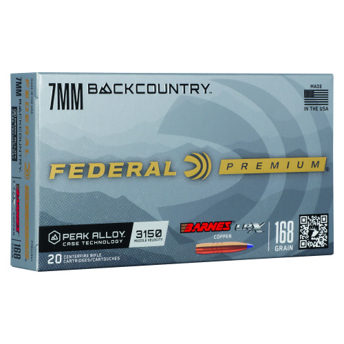 Federal Gold Medal - 7MM Backcountry, 168Gr, Copper, 20-Round Box