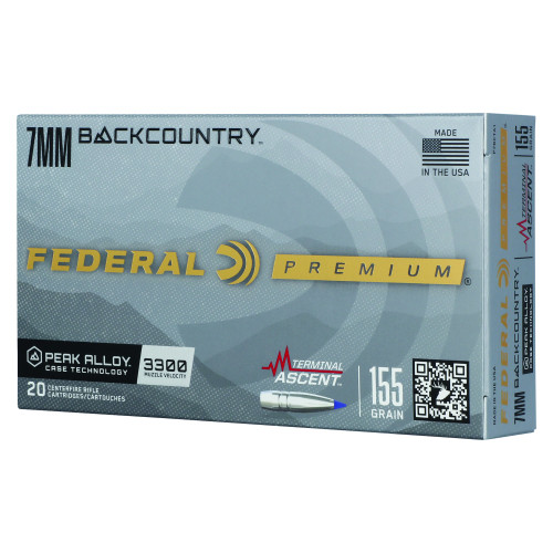 Federal Premium Classic - 7MM Backcountry, 155Gr, Terminal Ascent, 20-Round Box