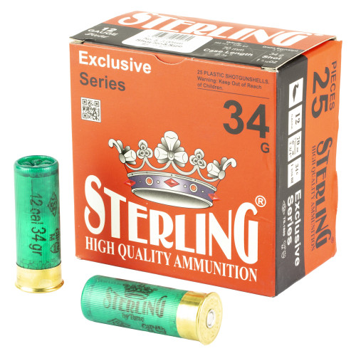 Sterling Exclusive Series - 12 Gauge 2.75", #5, Shot, 25-Round Box