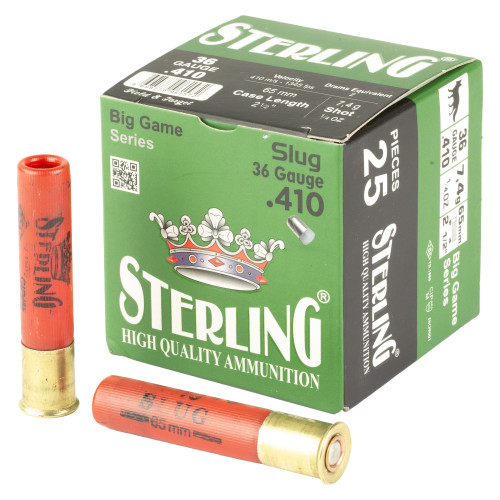 Sterling Big Game Series - 410 Bore 2.5", Rifled Slug, 25-Round Box