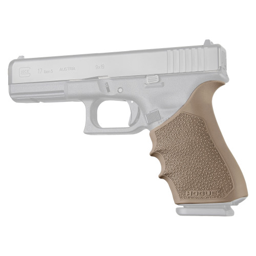 Hogue HandAll Beavertail Grip Sleeve - Fits Glock Gen 1/2/5/ 17/17L/19X/34/34MOS, Flat Dark Earth