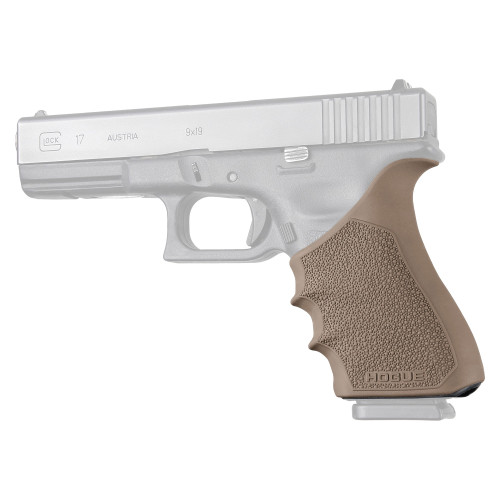 Hogue HandAll Beavertail Grip Sleeve - Fits Glock 17/17MOS/17L/22/35/35MOS/34/34MOS/31/37, Flat Dark Earth