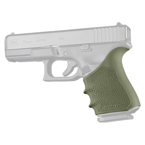 Hogue HandAll Beavertail Grip Sleeve - Fits Glock Gen 1/2/5/ 19/23/32/38, Olive Drab Green