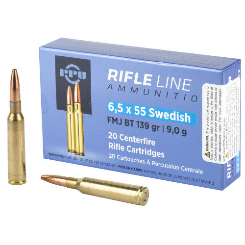 Prvi Partizan Rifle - 6.5X55 Swedish, 139Gr, Full Metal Jacket, 20-Round Box