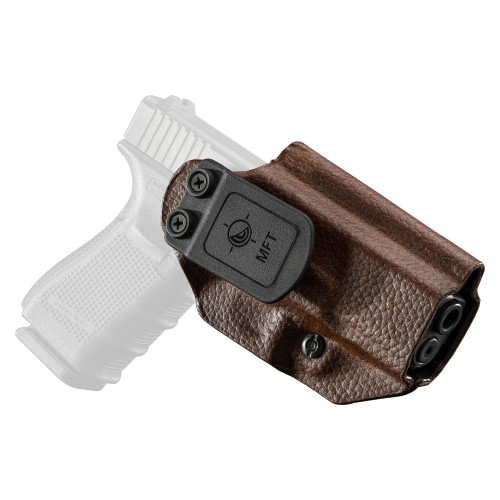 Mission First Tactical Hybrid Holster - Inside Waistband Holster, Fits Glock 19/23/45, Ambidextrous, Brown