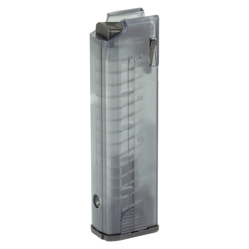 B&T USA Magazine, 9MM, 15 Rounds, Fits MP9/TP9/APC9/SPC9, Gray