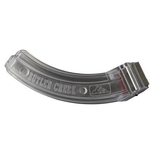Butler Creek Magazine, Steel Lips, 22LR, 25 Rounds, Fits 10/22, Polymer, Clear