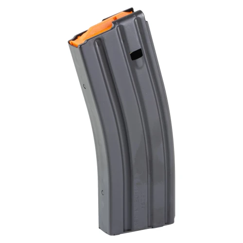 DURAMAG Magazine, 223 Remington/5.56 NATO, 30 Rounds, Fits AR Rifles, Orange Anti-Tilt AGF Follower, Stainless Steel, Black