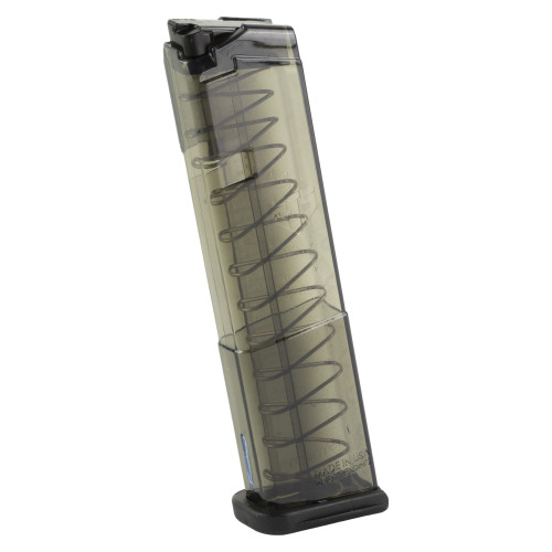 Elite Tactical Systems Group Magazine, 9MM, 12 Rounds, Fits Glock 43, Carbon Smoke