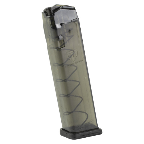 Elite Tactical Systems Group Magazine, 9MM, 22 Rounds, Fits Glock 17/19/26, Carbon Smoke