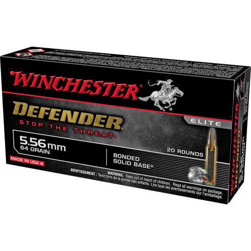 Winchester Ammunition Defender - 556NATO, 64Gr, Pointed Soft Point, 20-Round Box
