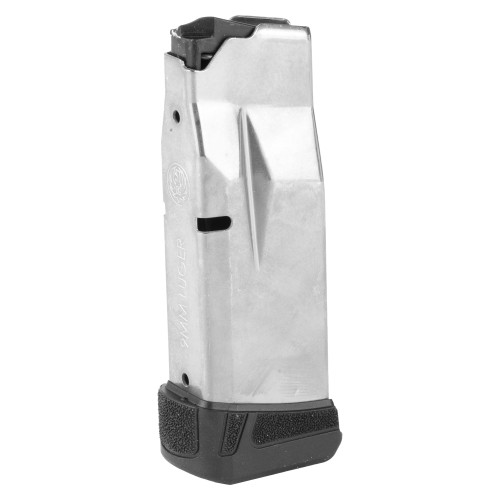 Ruger Magazine, 9MM, 12 Rounds, Fits Ruger MAX-9, Steel, Silver