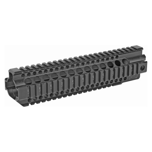 Midwest Industries Combat Rail T-Series, Free Float Handguard, 10" Length, Quad Rail, Includes Barrel Nut and Wrench, Fits AR-15, Black Anodized Finish