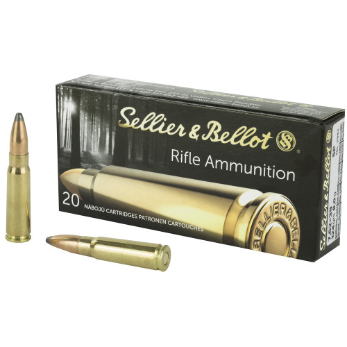 Sellier & Bellot Rifle - 7.62X39, 124Gr, Soft Point, 20-Round Box