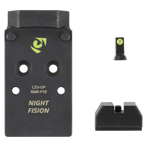 Night Fision Optic Plate + Backup Sight Com - CZ P10, Black